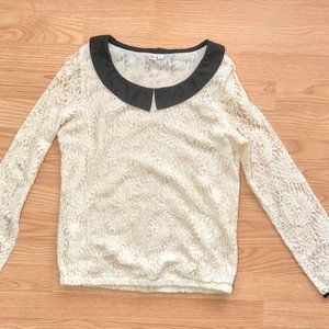 Vintage Snidel Women's Ivory Lace Blouse, Size M